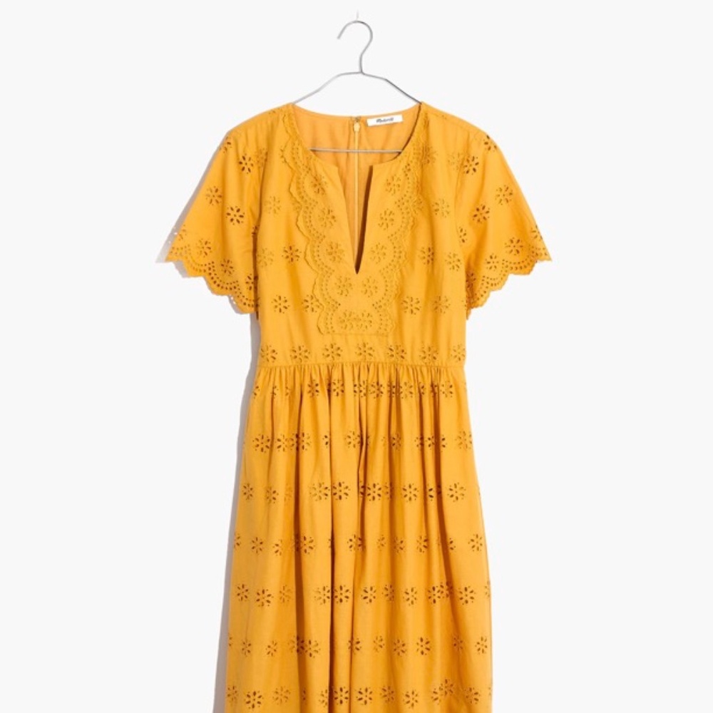 Scalloped Eyelet Midi Dress - Madewell